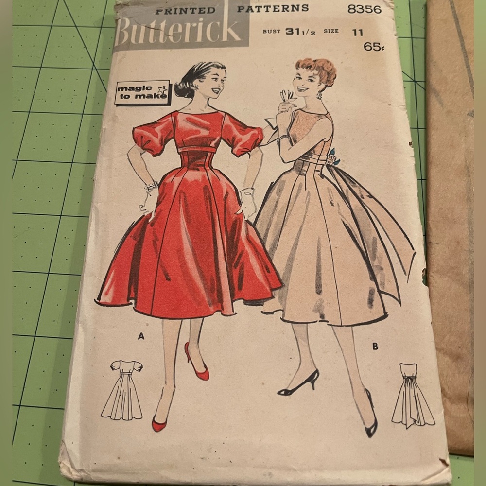 Butterick Vintage Sewing Pattern - Bust 31 1/2”